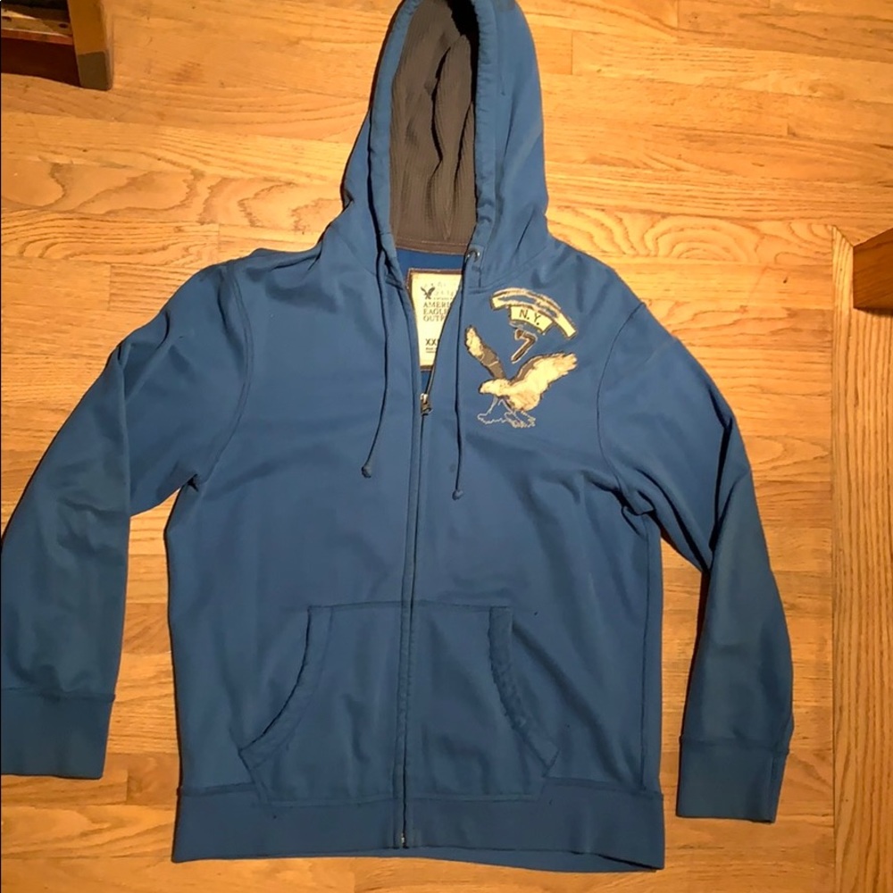 American Eagle Vintage Fit XXL Zip Hoodie Sweater